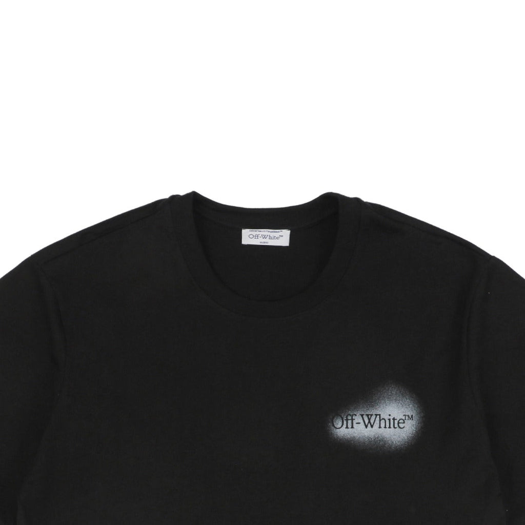 Off-White Spray Paint Arrow Print Short Sleeve Tee — Black