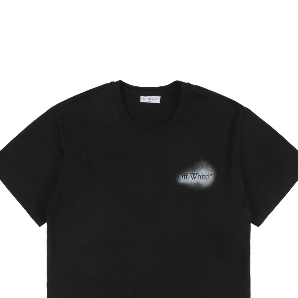 Off-White Spray Paint Arrow Print Short Sleeve Tee — Black