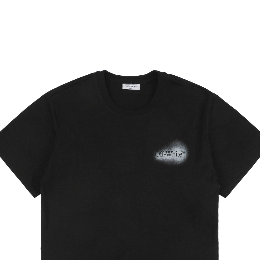 Off-White Spray Paint Arrow Print Short Sleeve Tee — Black