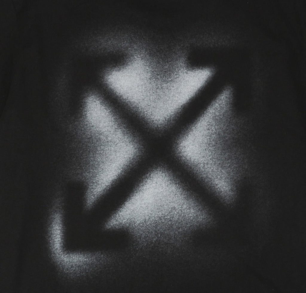 Off-White Spray Paint Arrow Print Short Sleeve Tee — Black