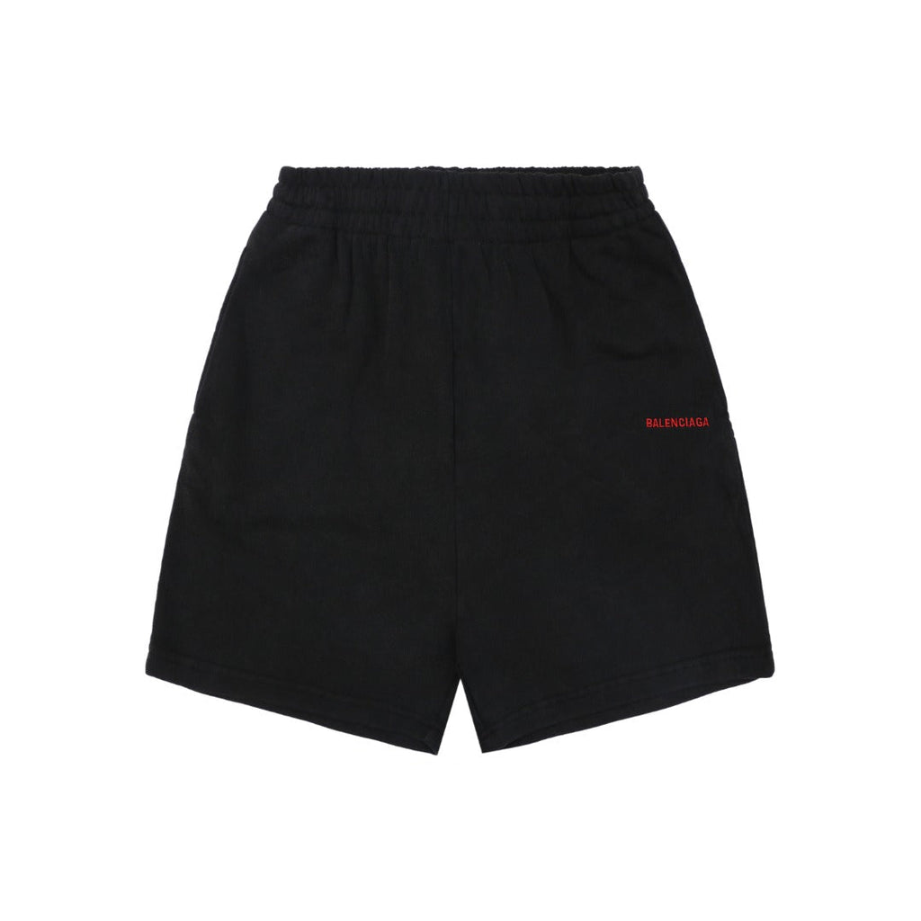 Balenciaga Small Logo Paris Lettering Embroidered Shorts