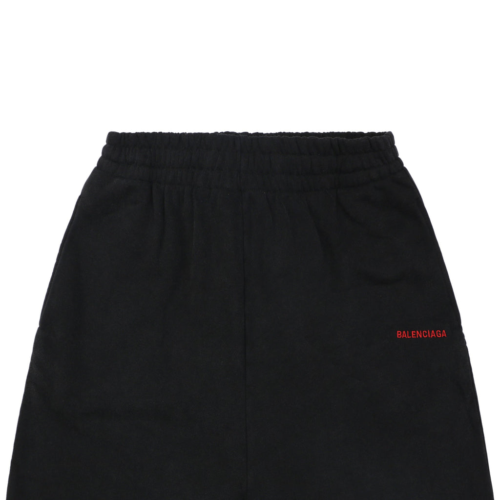 Balenciaga Small Logo Paris Lettering Embroidered Shorts
