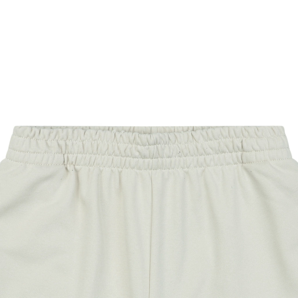 Balenciaga Small Logo Paris Lettering Embroidered Shorts — Cream