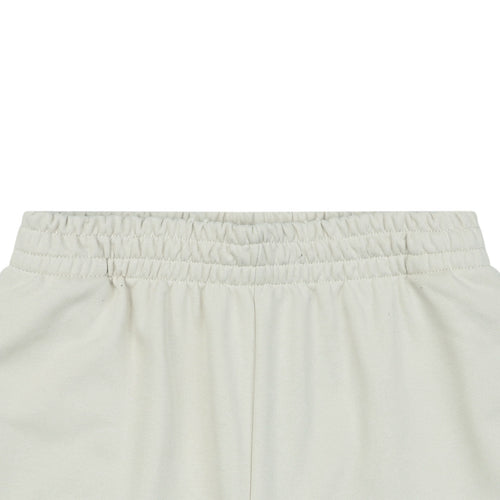 Balenciaga Small Logo Paris Lettering Embroidered Shorts — Cream