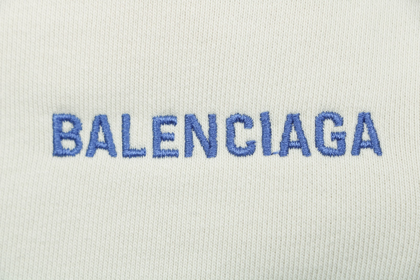 Balenciaga Small Logo Paris Lettering Embroidered Shorts — Cream