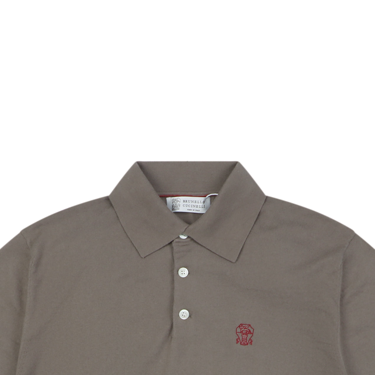 Berluti Red Label Jacquard Polo Short Sleeve Shirt — Khaki Brown