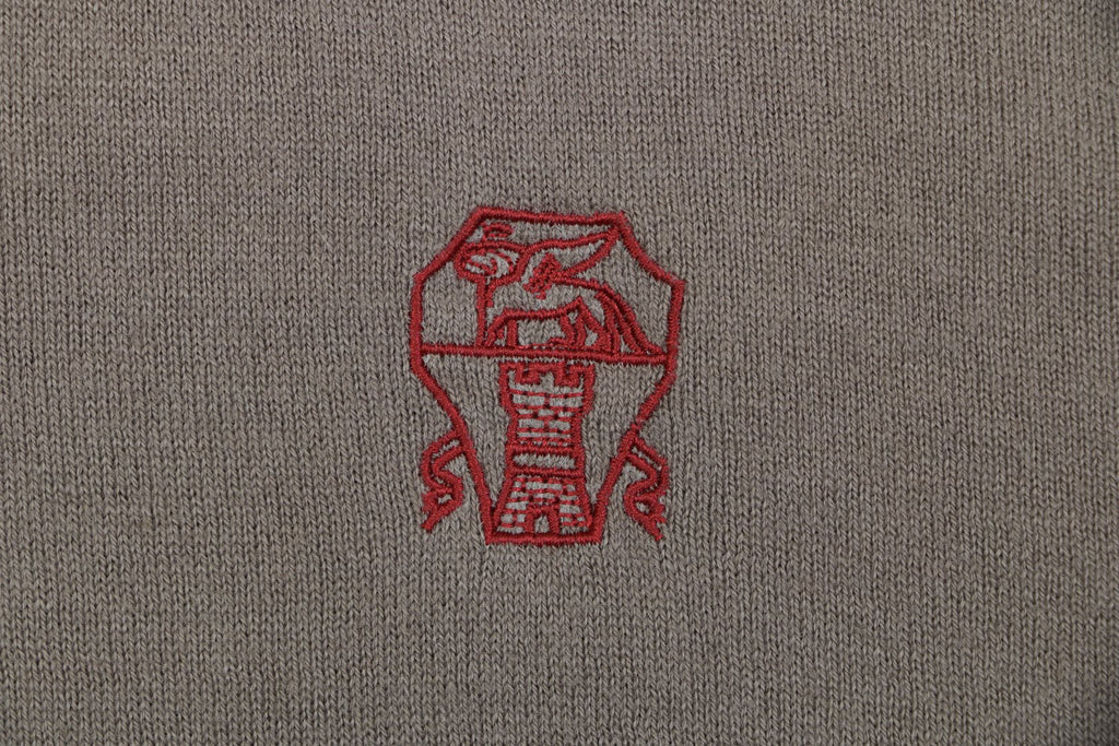 Berluti Red Label Jacquard Polo Short Sleeve Shirt — Khaki Brown