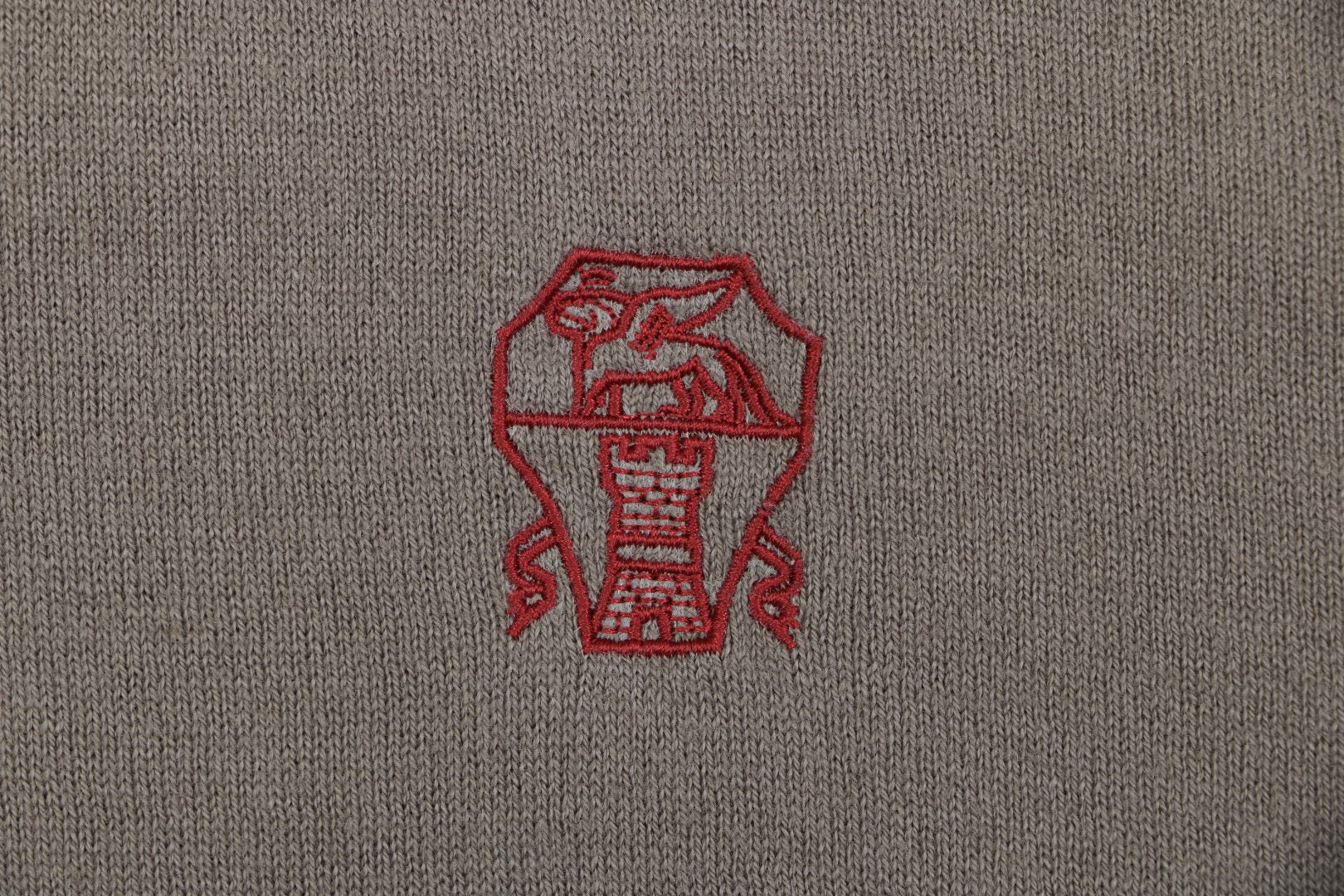 Berluti Red Label Jacquard Polo Short Sleeve Shirt — Khaki Brown