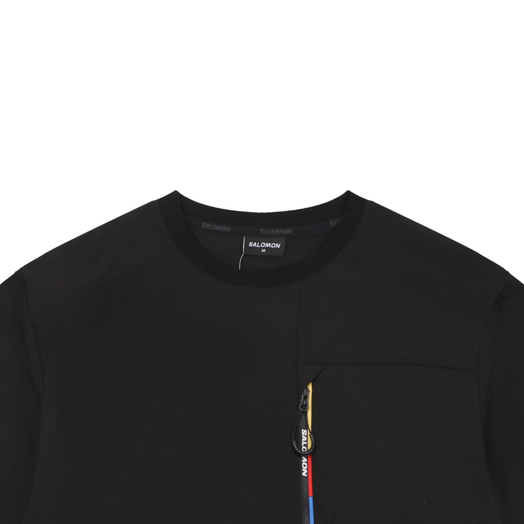 Salomon Racing Flag Zip Pocket Short Sleeve Tee