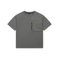 Salomon Racing Flag Zip Pocket Short Sleeve Tee — Grey