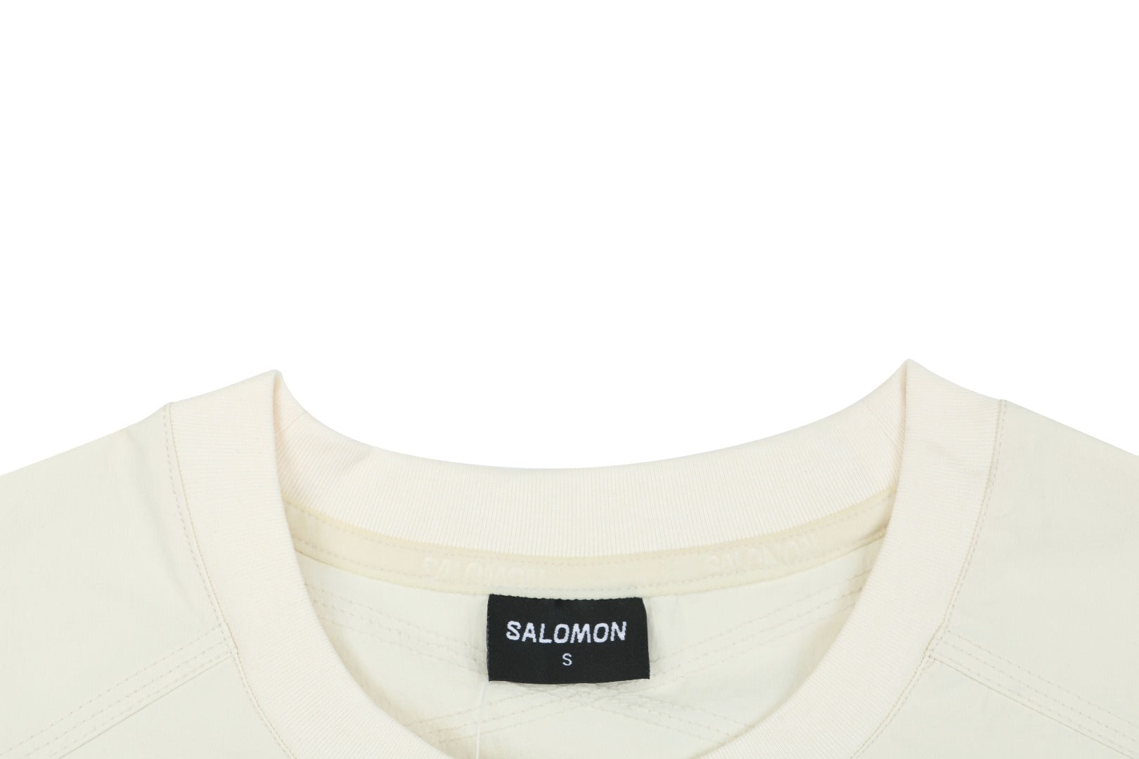 Salomon Racing Flag Zip Pocket Short Sleeve Tee — Beige