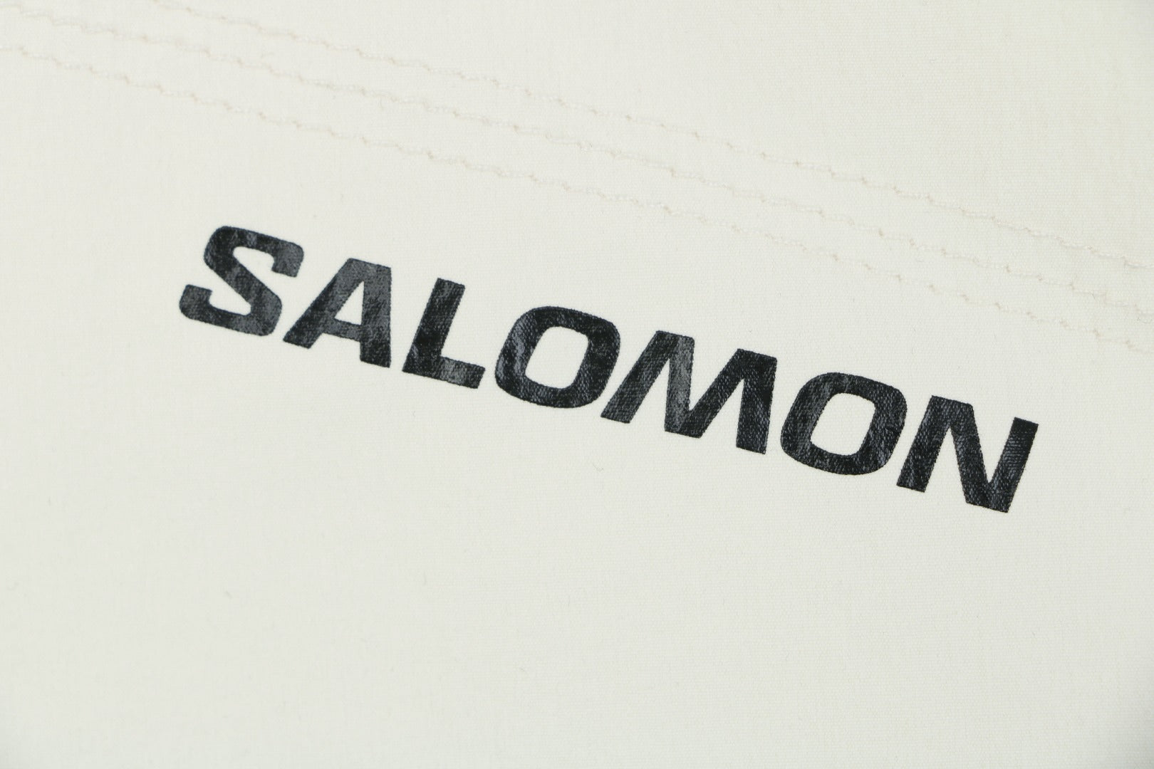 Salomon Racing Flag Zip Pocket Short Sleeve Tee — Beige