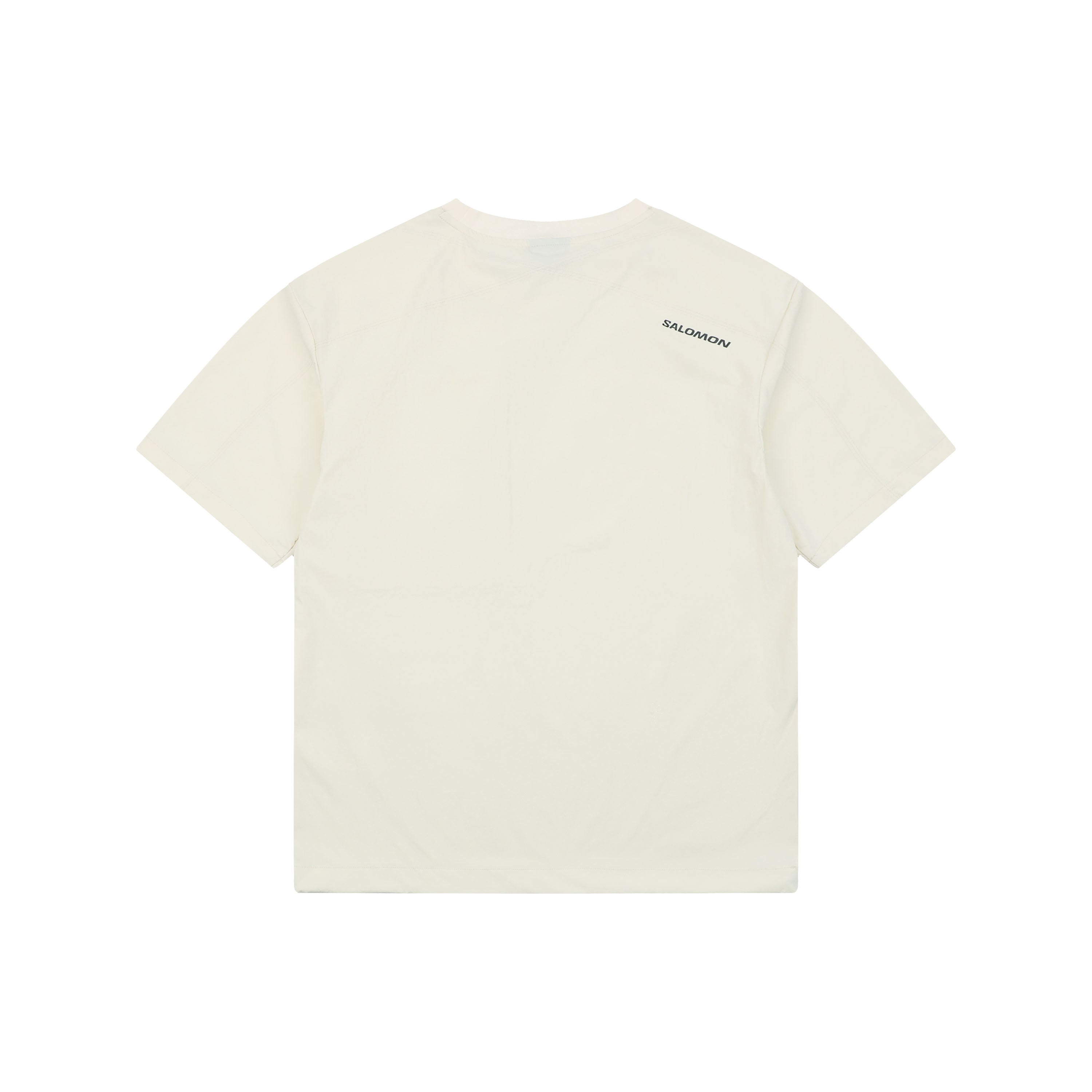 Salomon Racing Flag Zip Pocket Short Sleeve Tee — Beige