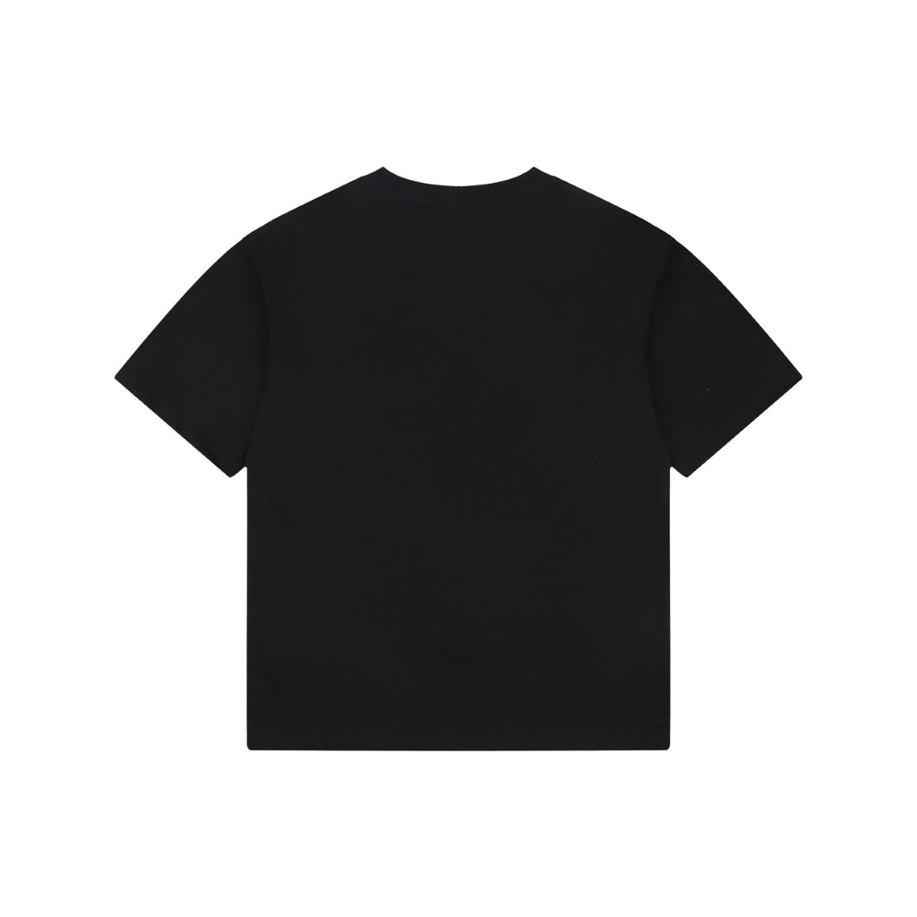 Moncler Red & Blue Ink Splash Oversized Logo Print Short Sleeve Tee