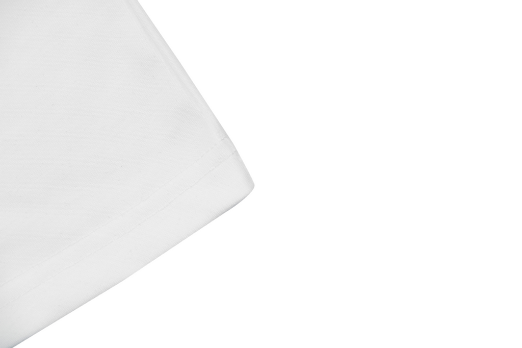 Moncler Red & Blue Ink Splash Oversized Logo Print Short Sleeve Tee — White