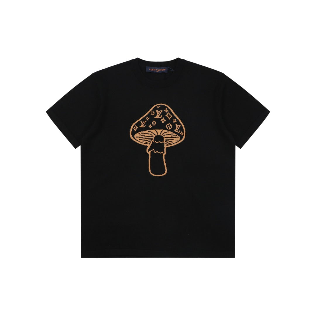 Louis Vuitton Monogram Mushroom Jacquard Short Sleeve Tee — Black