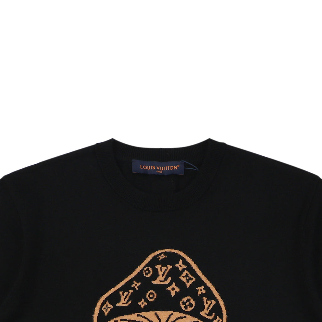 Louis Vuitton Monogram Mushroom Jacquard Short Sleeve Tee — Black