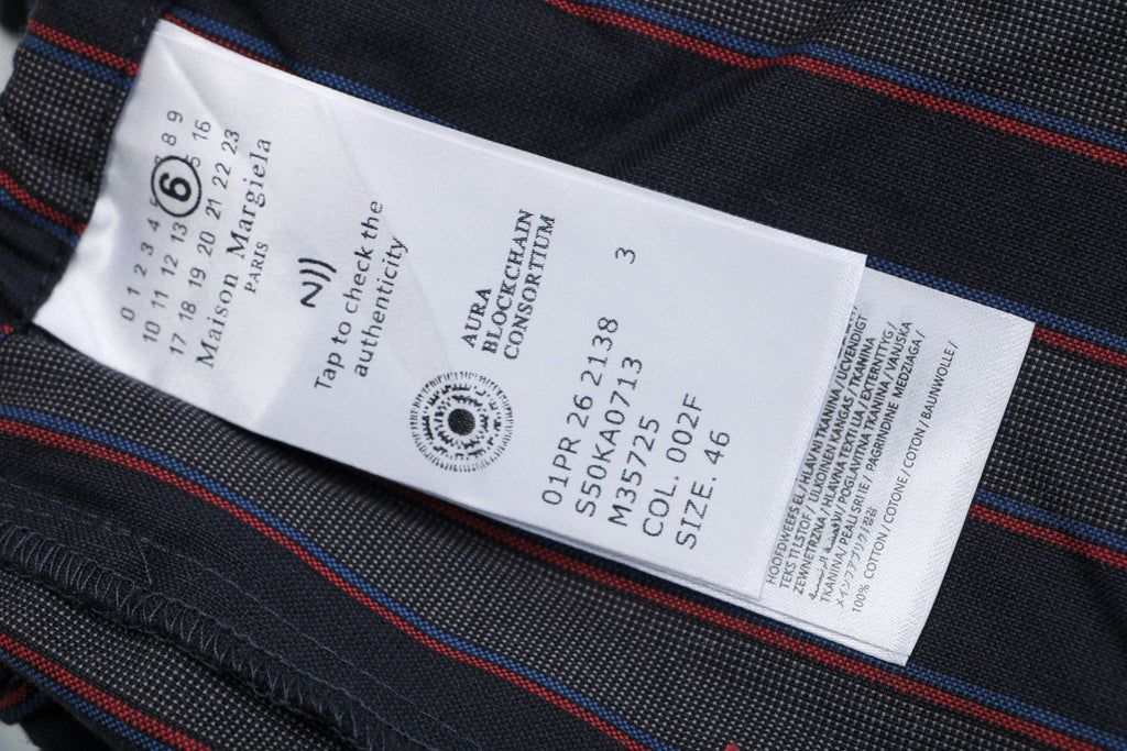 Maison Margiela Vertical Stripe Trousers — Black