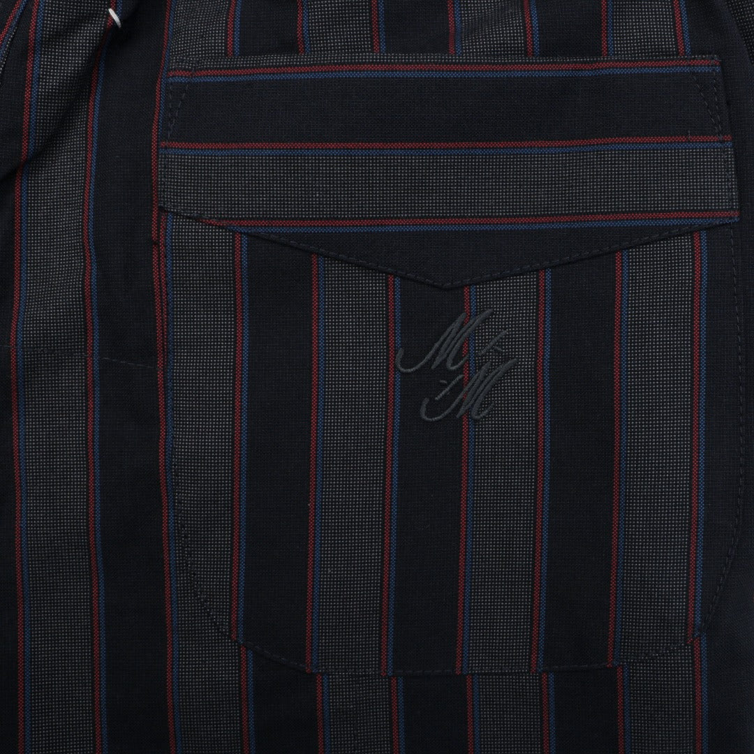 Maison Margiela Vertical Stripe Trousers — Black