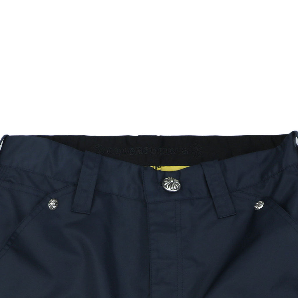 Chrome Hearts 24FW Patchwork Leather Lumberjack Shorts — Navy