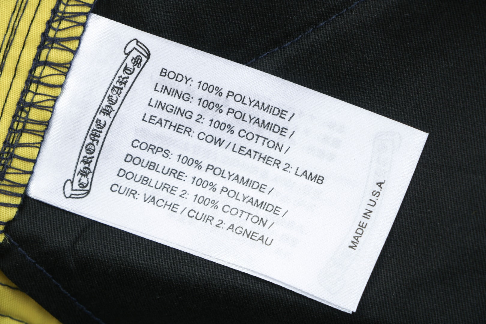 Chrome Hearts 24FW Patchwork Leather Lumberjack Shorts — Navy