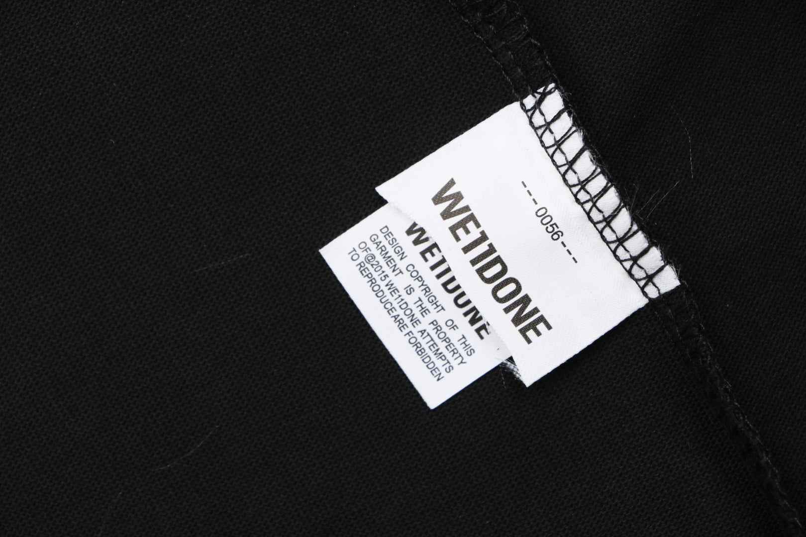 We11done Heart WE Letter Appliqué Embroidered Short Sleeve Tee — Black