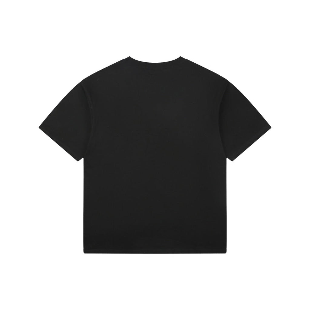 We11done Heart WE Letter Appliqué Embroidered Short Sleeve Tee — Black