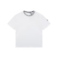 Moncler Letter Ribbed Collar Short Sleeve Tee — White