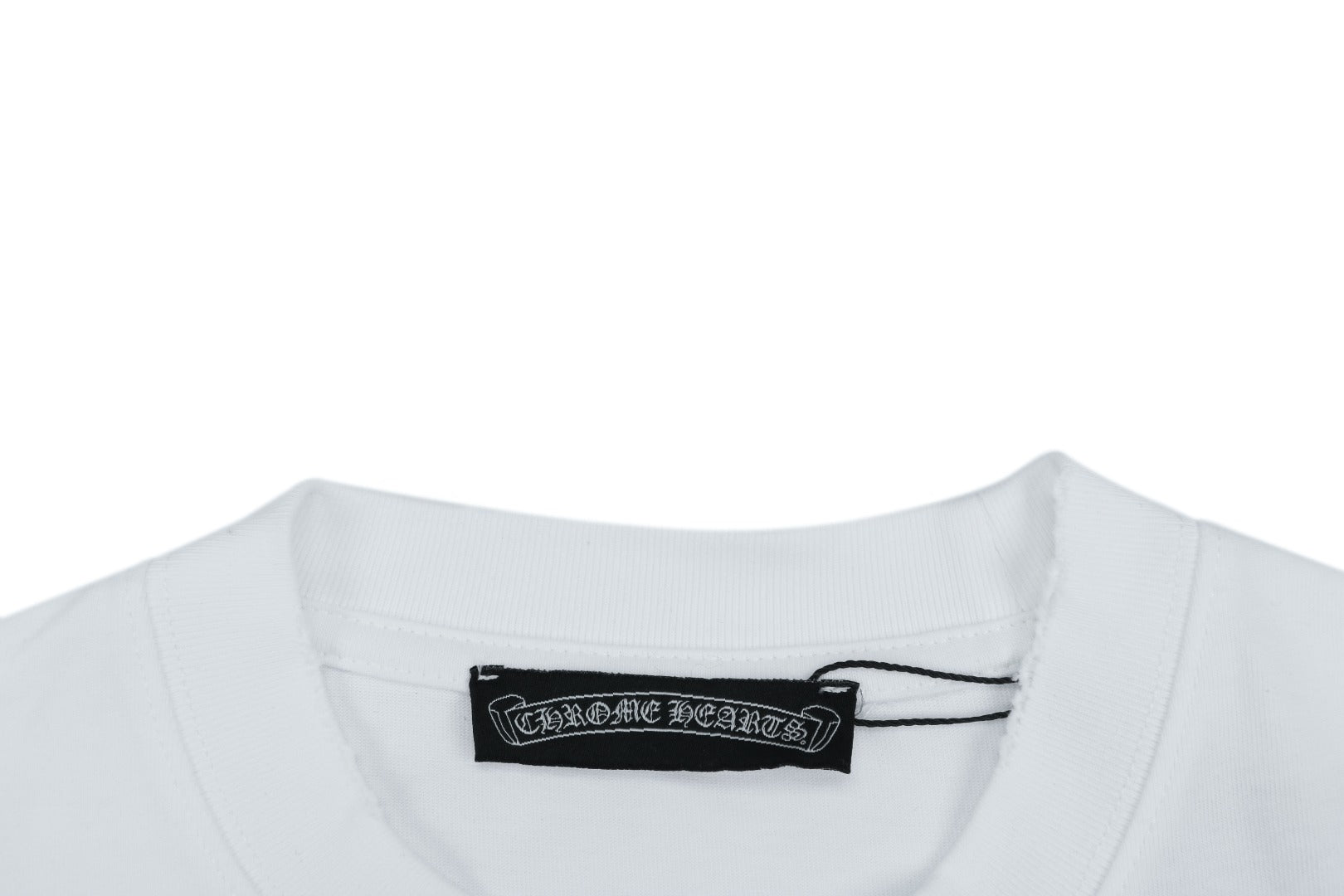 Chrome Hearts Smoke Sanskrit Scroll Embroidered Short Sleeve Tee — White