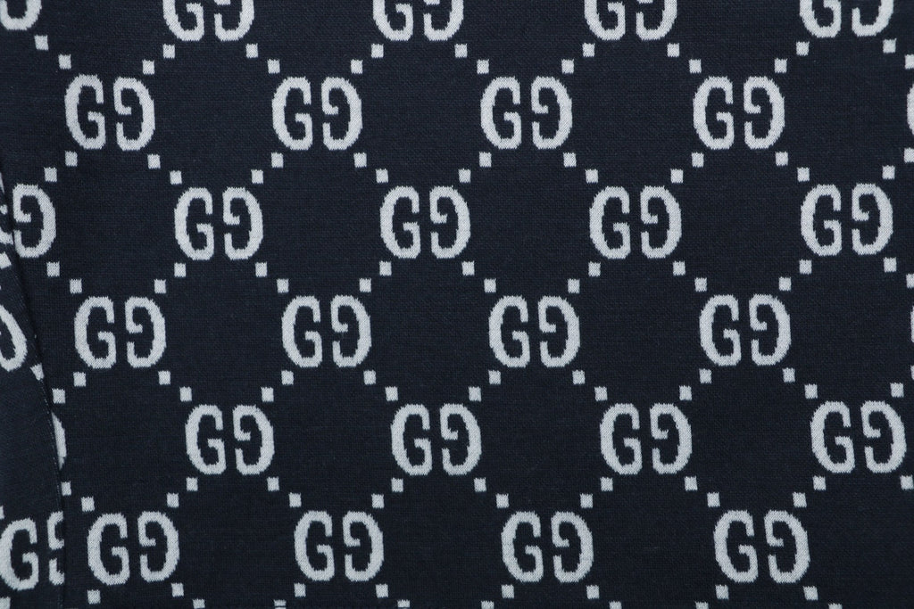 Gucci GG Jacquard Red Web Stripe Shorts — Navy