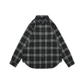 Chrome Hearts All-Over Plaid Cross Long Sleeve Shirt — Black / Grey / Green