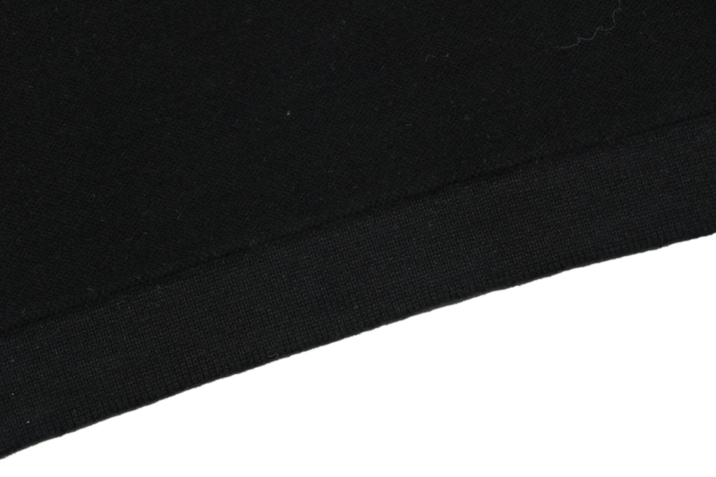 Louis Vuitton Safety Pin Letter Embroidered Knit Short Sleeve Tee — Black