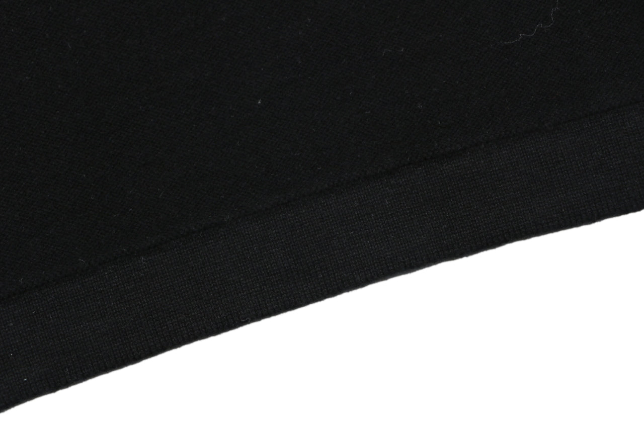 Louis Vuitton Safety Pin Letter Embroidered Knit Short Sleeve Tee — Black