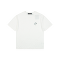 Louis Vuitton Safety Pin Letter Embroidered Knit Short Sleeve Tee — White