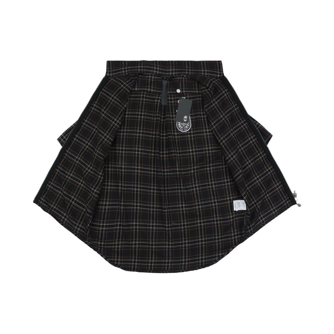 Chrome Hearts Plaid Short Sleeve Shirt — Black / Red / White