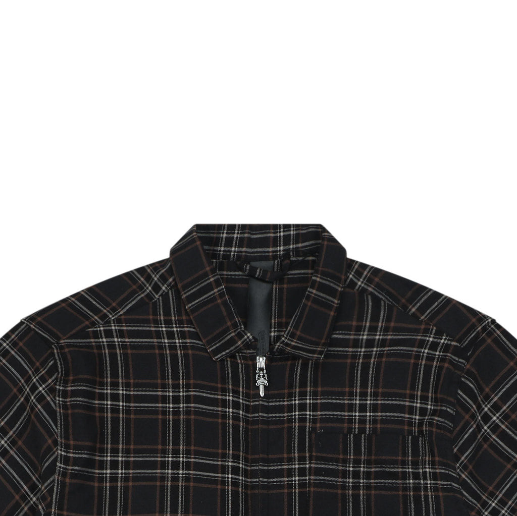 Chrome Hearts Plaid Short Sleeve Shirt — Black / Red / White