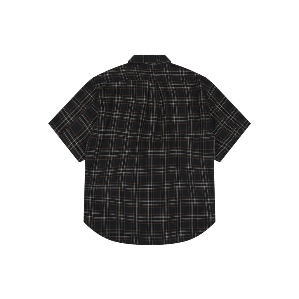Chrome Hearts Plaid Short Sleeve Shirt — Black / Red / White