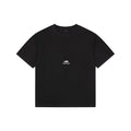 Balenciaga Back Large 3B Letter Embroidered Short Sleeve Tee — Black