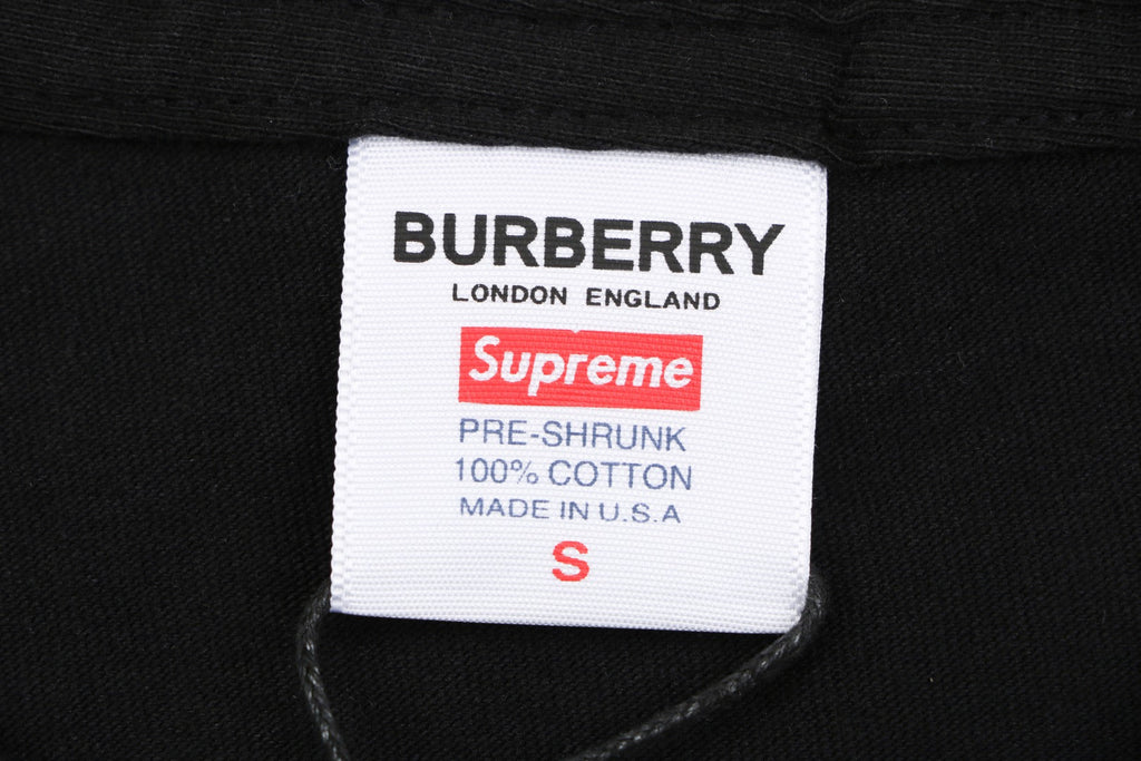 Supreme Plaid Box Logo Short Sleeve Tee — Black