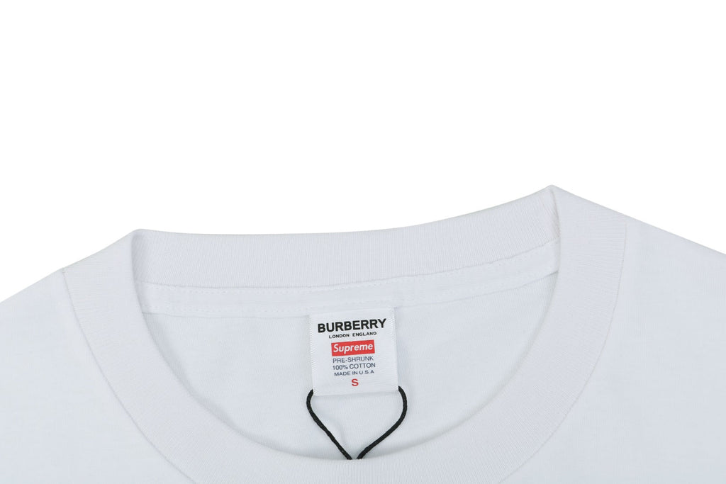 Supreme Plaid Box Logo Short Sleeve Tee — White