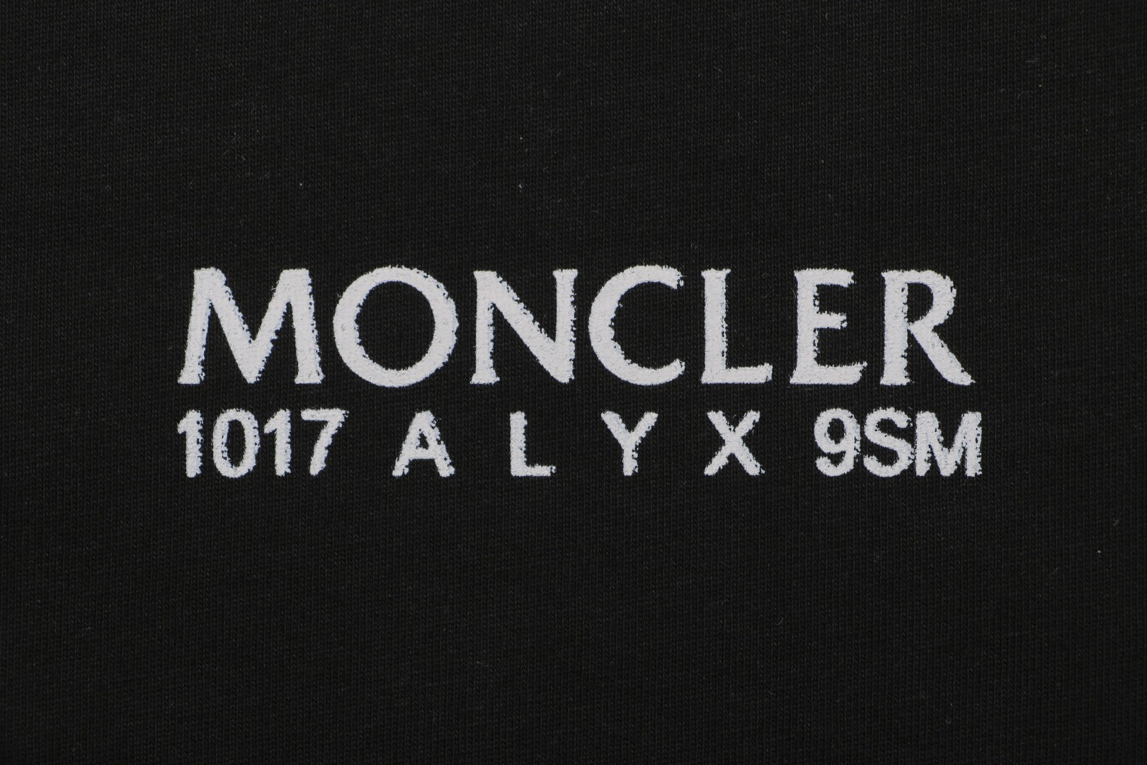 Moncler × 1017 ALYX 9SM Shield Trident Logo Print Short Sleeve Tee — Black