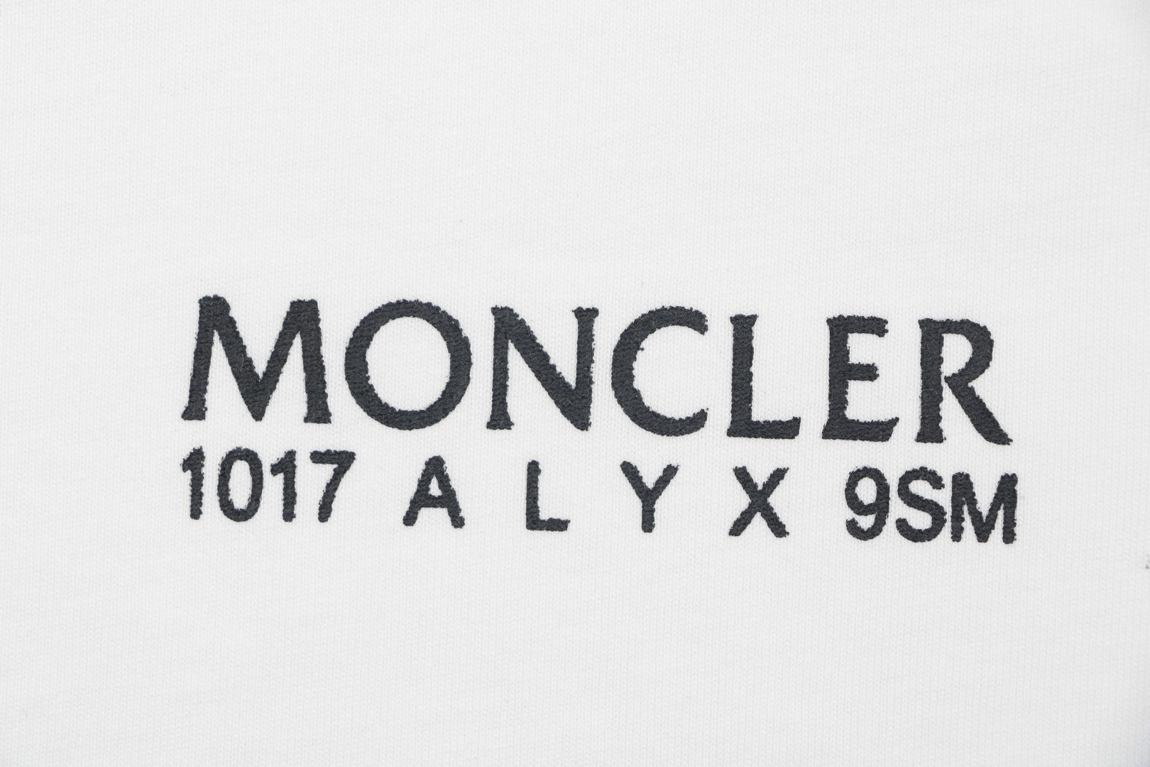 Moncler × 1017 ALYX 9SM Shield Trident Logo Print Short Sleeve Tee — White