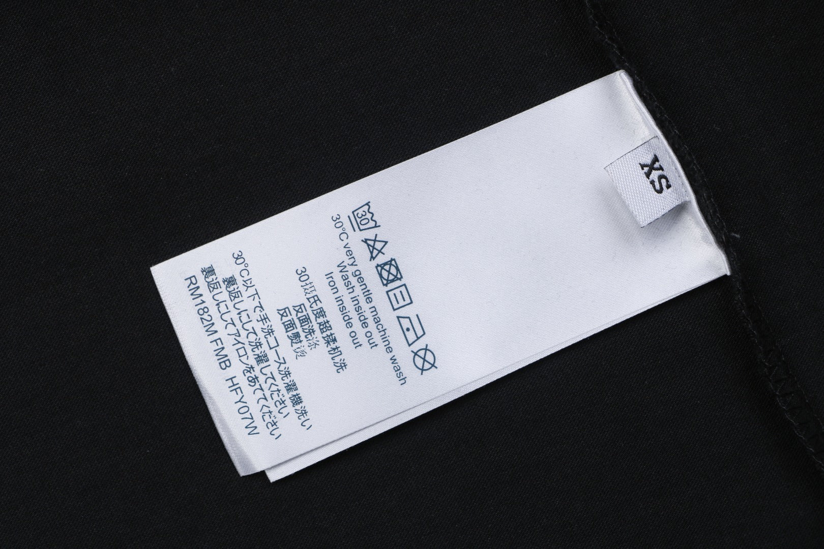 Louis Vuitton Blue Hand Gesture Monogram Heat-Transfer Print Short Sleeve Tee — Black
