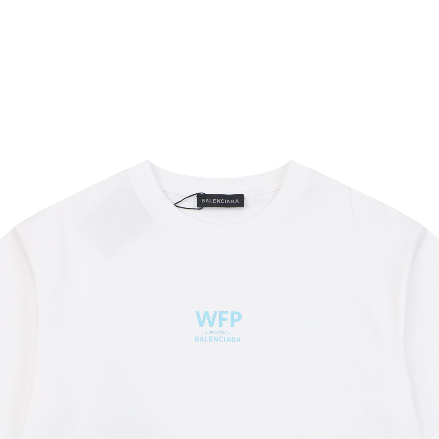Balenciaga WFP World Food Programme Letter Print Short Sleeve Tee — White