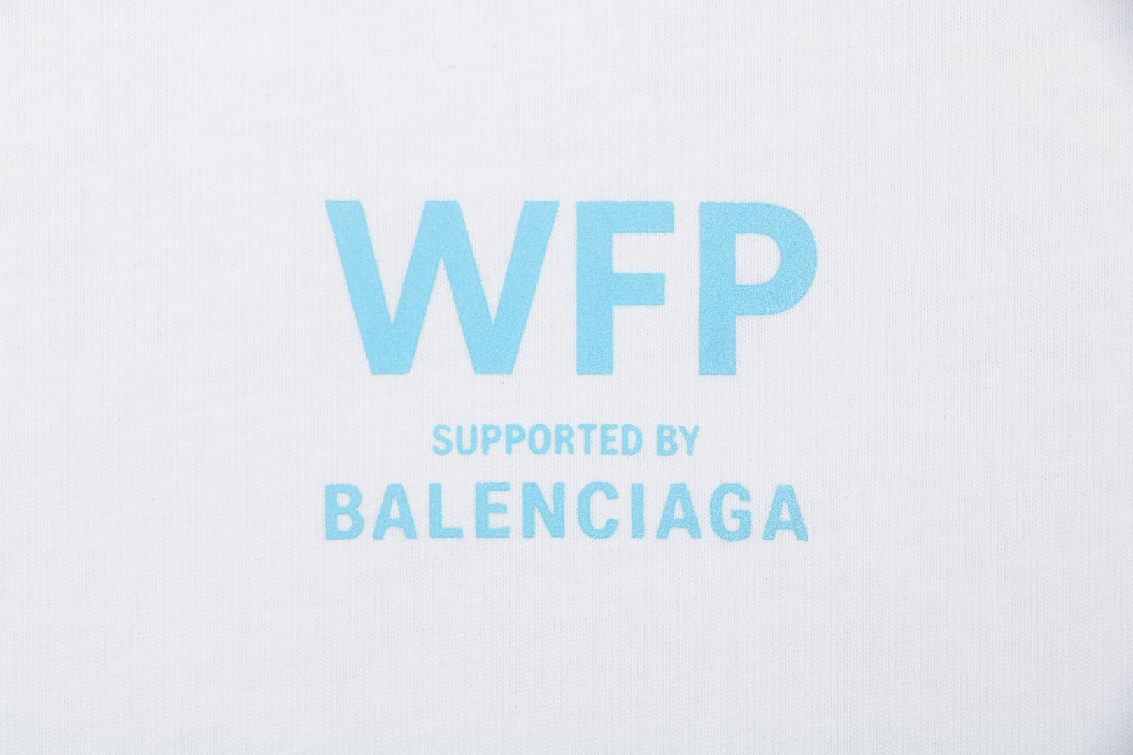 Balenciaga WFP World Food Programme Letter Print Short Sleeve Tee — White