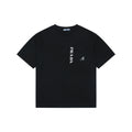 Prada Vertical Letter Triangle Logo Short Sleeve Tee — Black