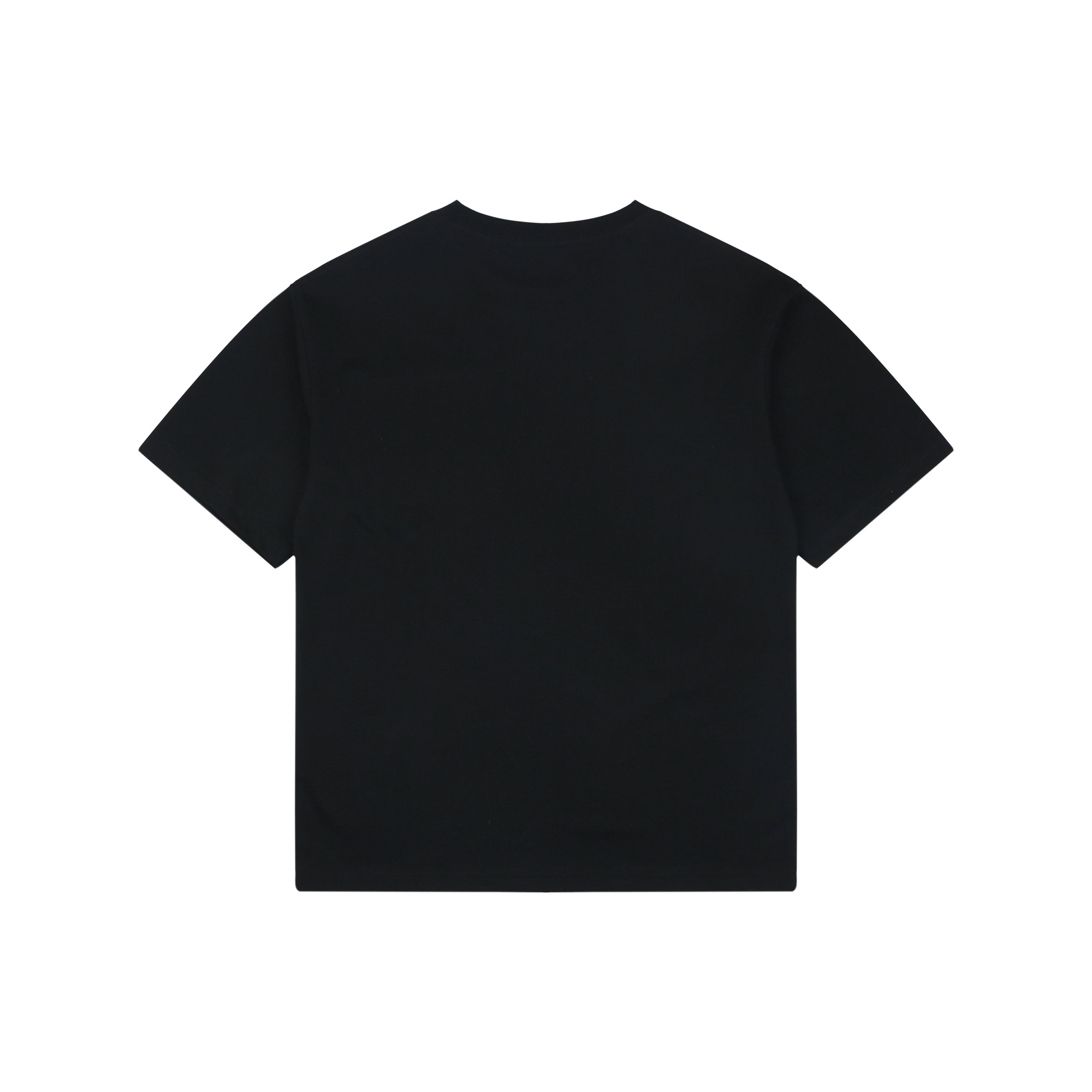 Prada Vertical Letter Triangle Logo Short Sleeve Tee — Black
