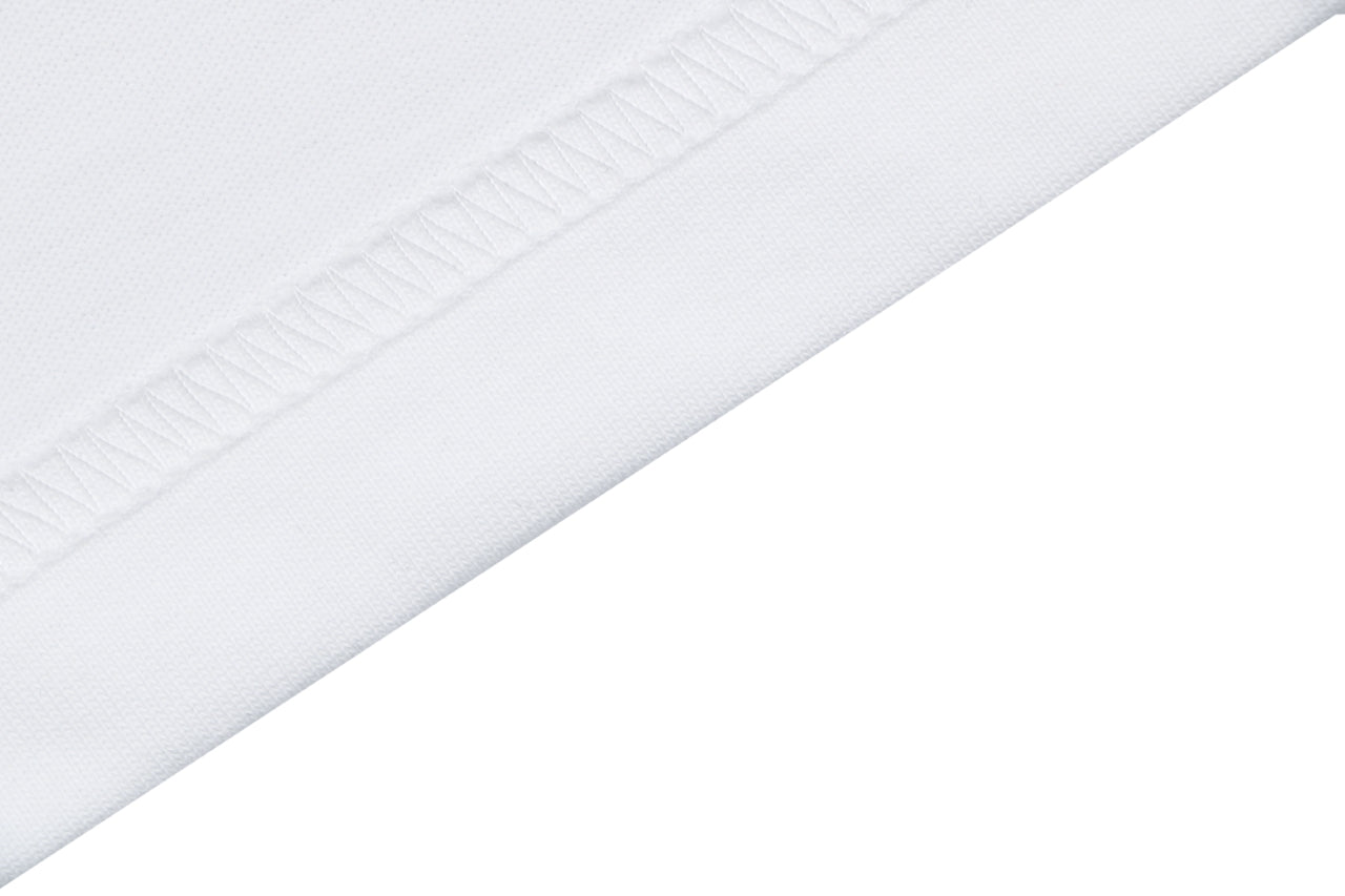Prada Vertical Letter Triangle Logo Short Sleeve Tee — White