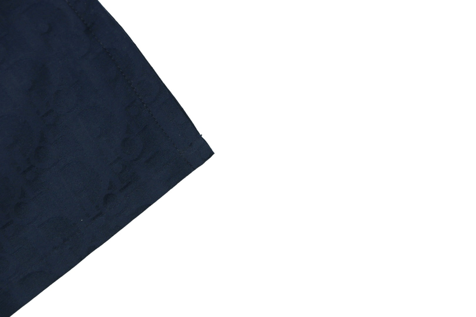 Dior All-Over Dior Oblique Jacquard Short Sleeve Woven Shirt — Navy