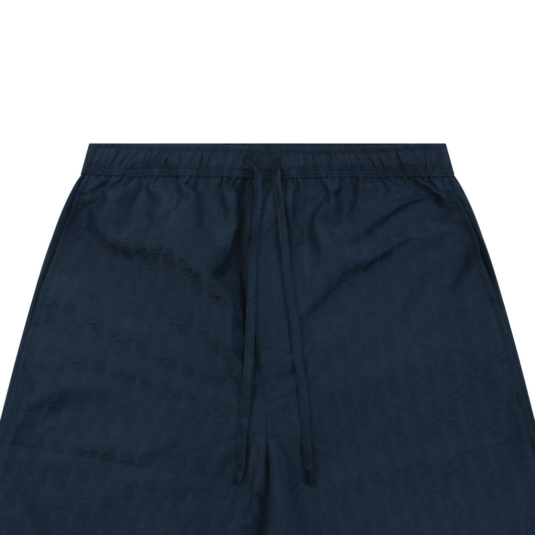 Dior All-Over Dior Oblique Jacquard Woven Shorts — Navy